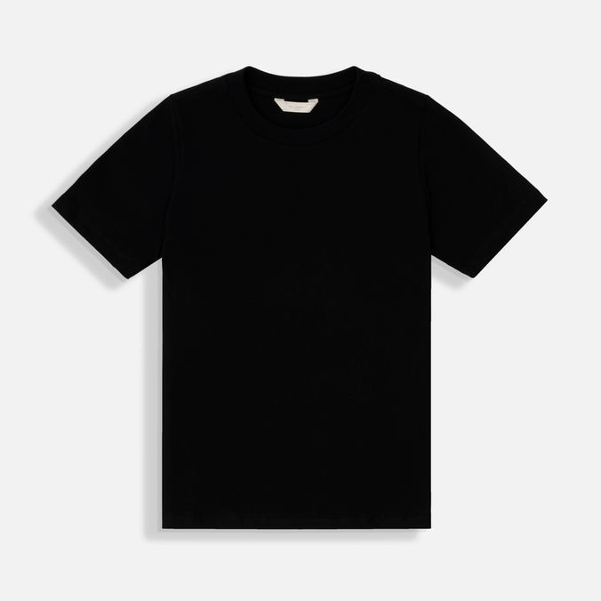 Camiseta Manga Corta Color Negro Para Mujer