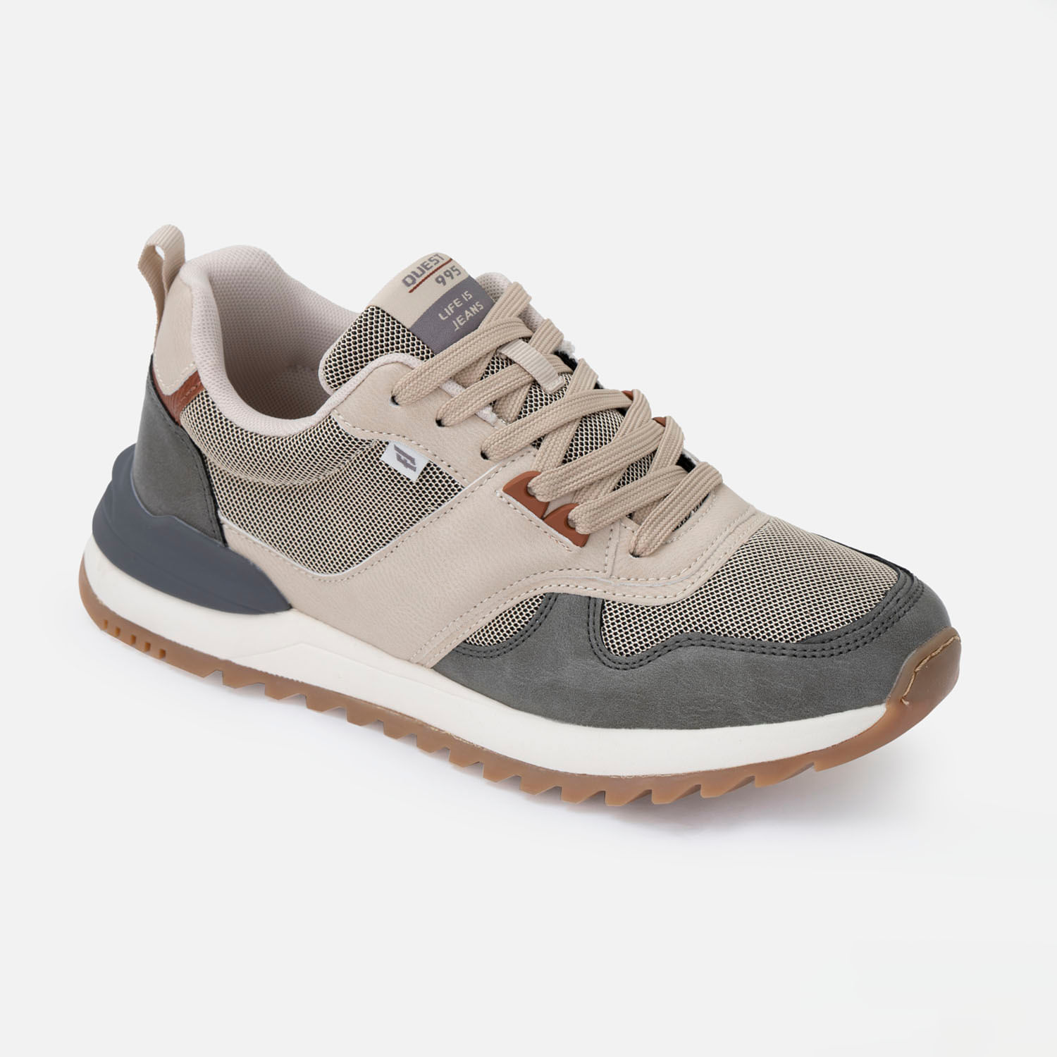 Zapatos Casual Color Gris Oscuro Para Hombre