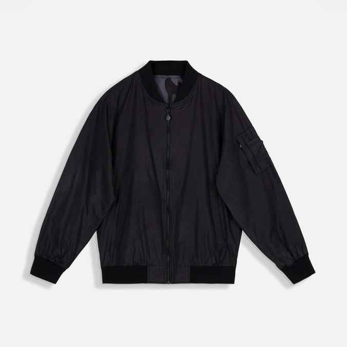 Chaqueta Bomber Color Negro Para Hombre