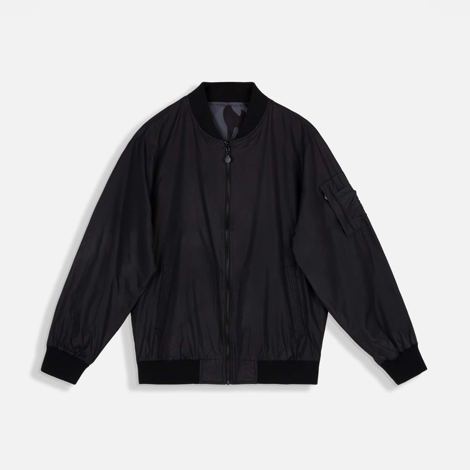 Chaqueta Bomber Color Negro Para Hombre