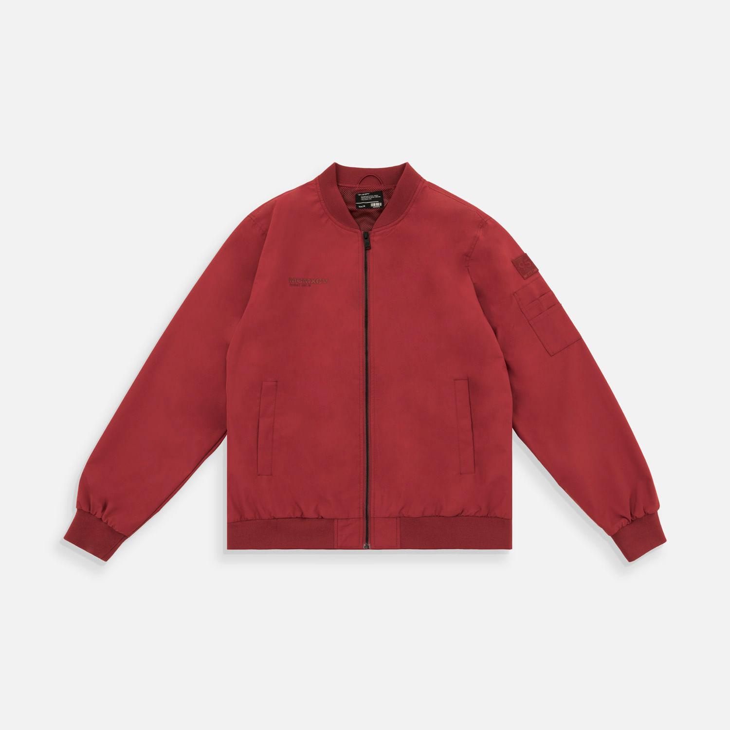 Chaqueta Bomber Color Vino Tinto Para Hombre