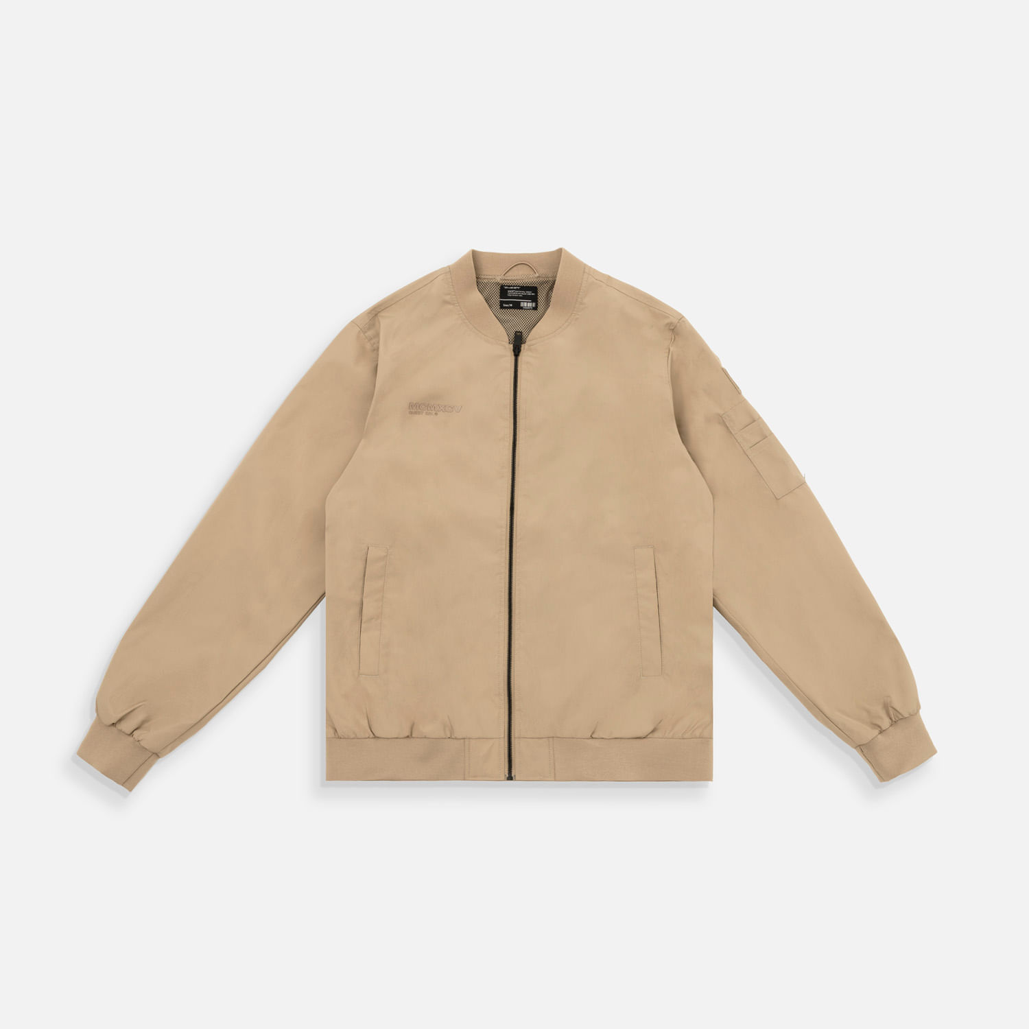 Chaqueta Bomber Color Taupe Para Hombre