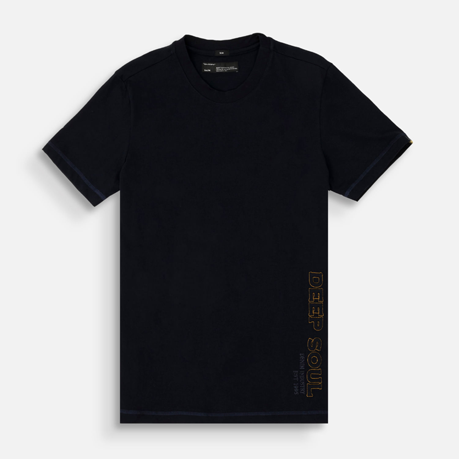 Camiseta Manga Corta Color Azul Noche Para Hombre