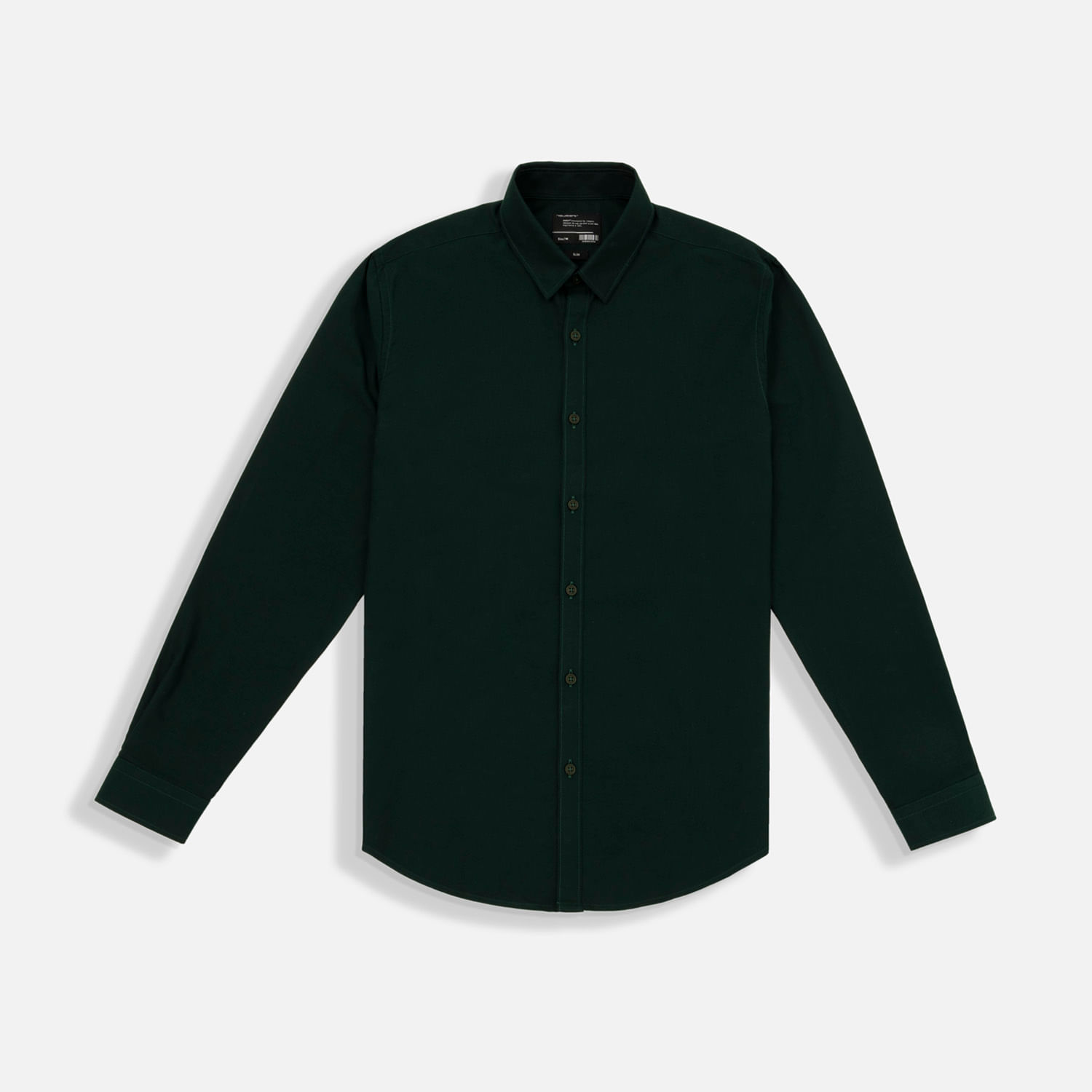Camisa Manga Larga Color Verde Para Hombre