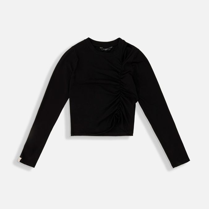Camiseta Manga Larga Color Negro Para Mujer