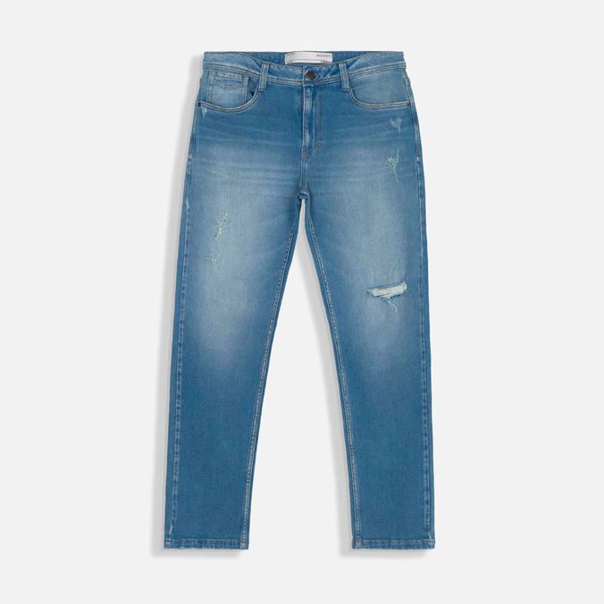 Jean Regular Color Azul Medio Para Hombre