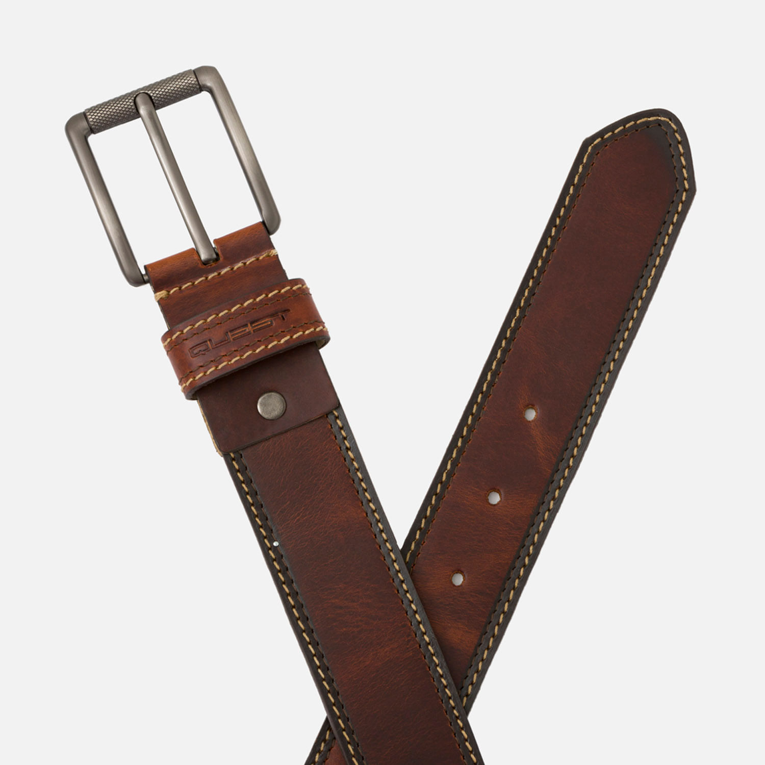 Correa Cuero Color Brandy Para Hombre