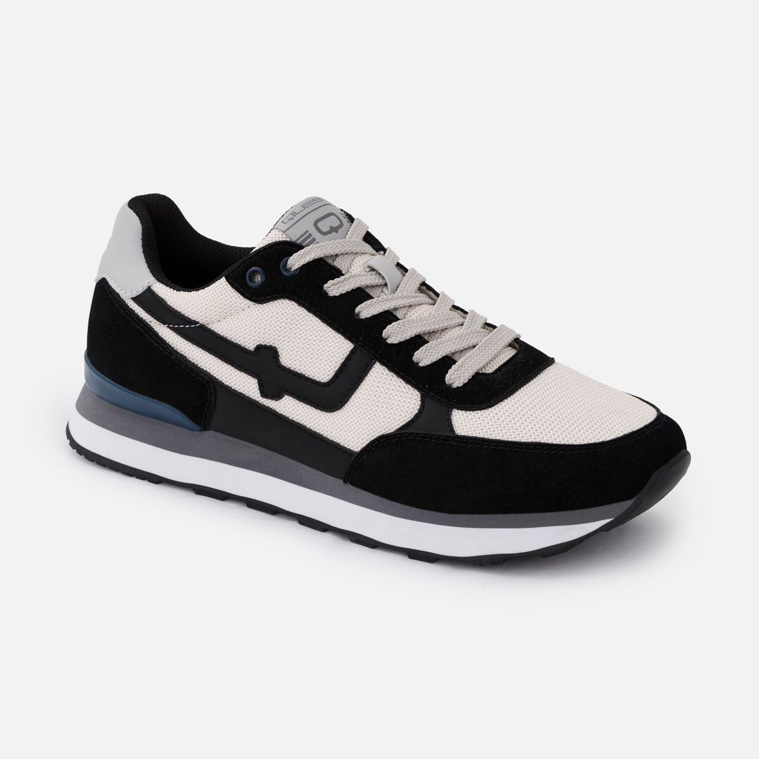 Zapatos Casual Formal Color Negro Gris Para Hombre