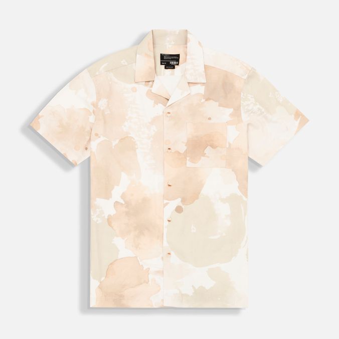 Camisa Manga Corta Color Ivory Marfil Para Hombre