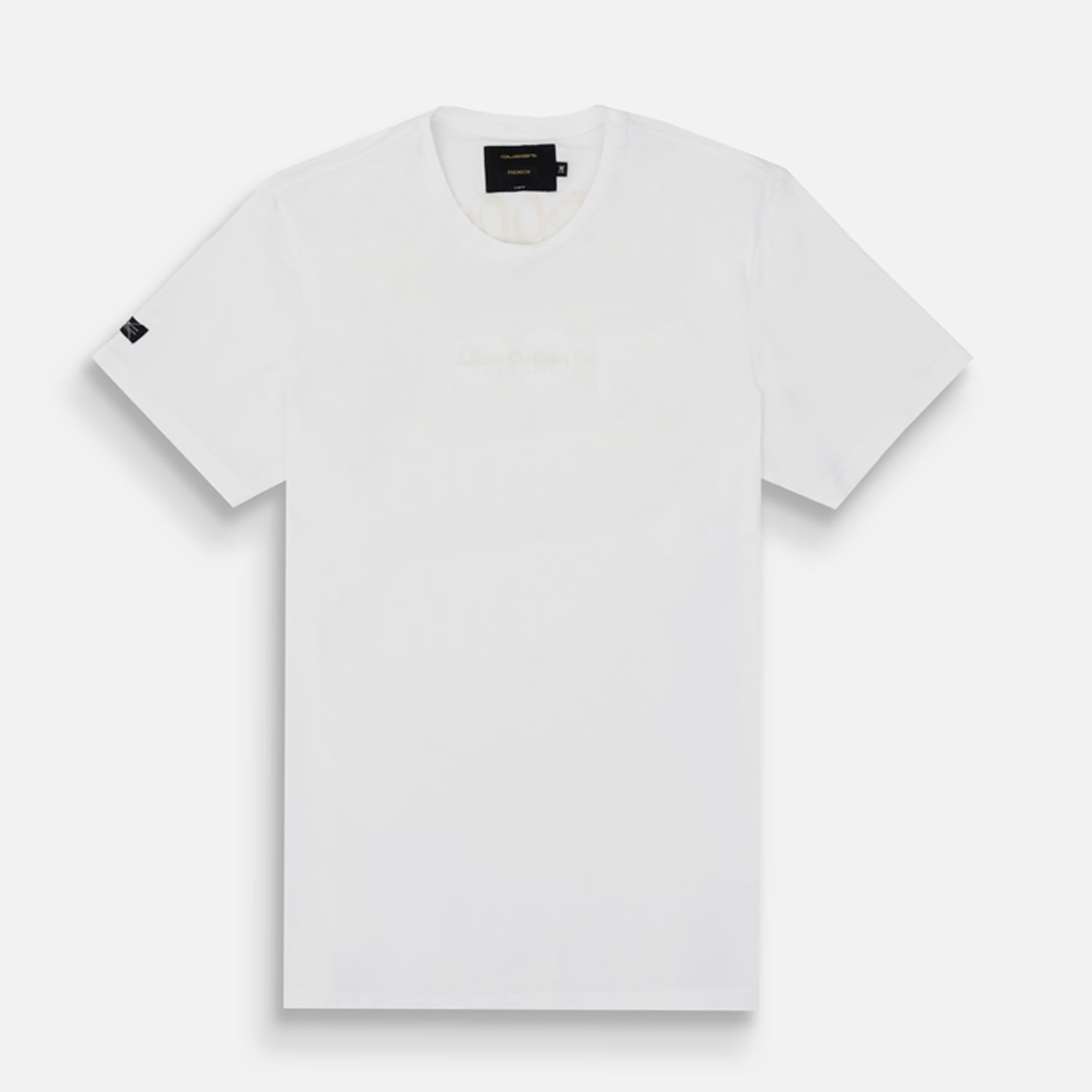Camiseta Premium Manga Corta Color Blanco Blanco Para Hombre