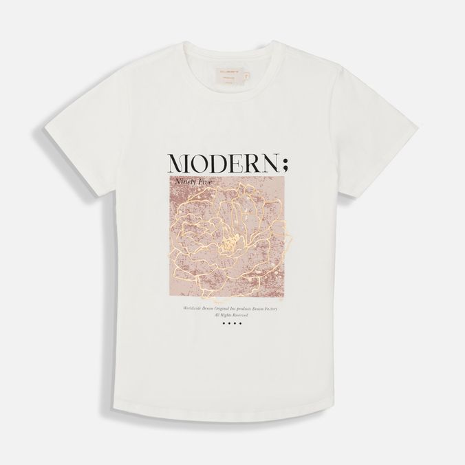 Camiseta Premium Manga Corta Color Ivory Para Mujer