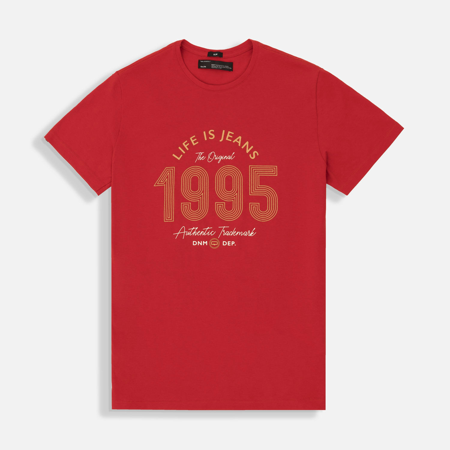 Camiseta Estampado Localizado Color Rojo Oscuro Para Hombre
