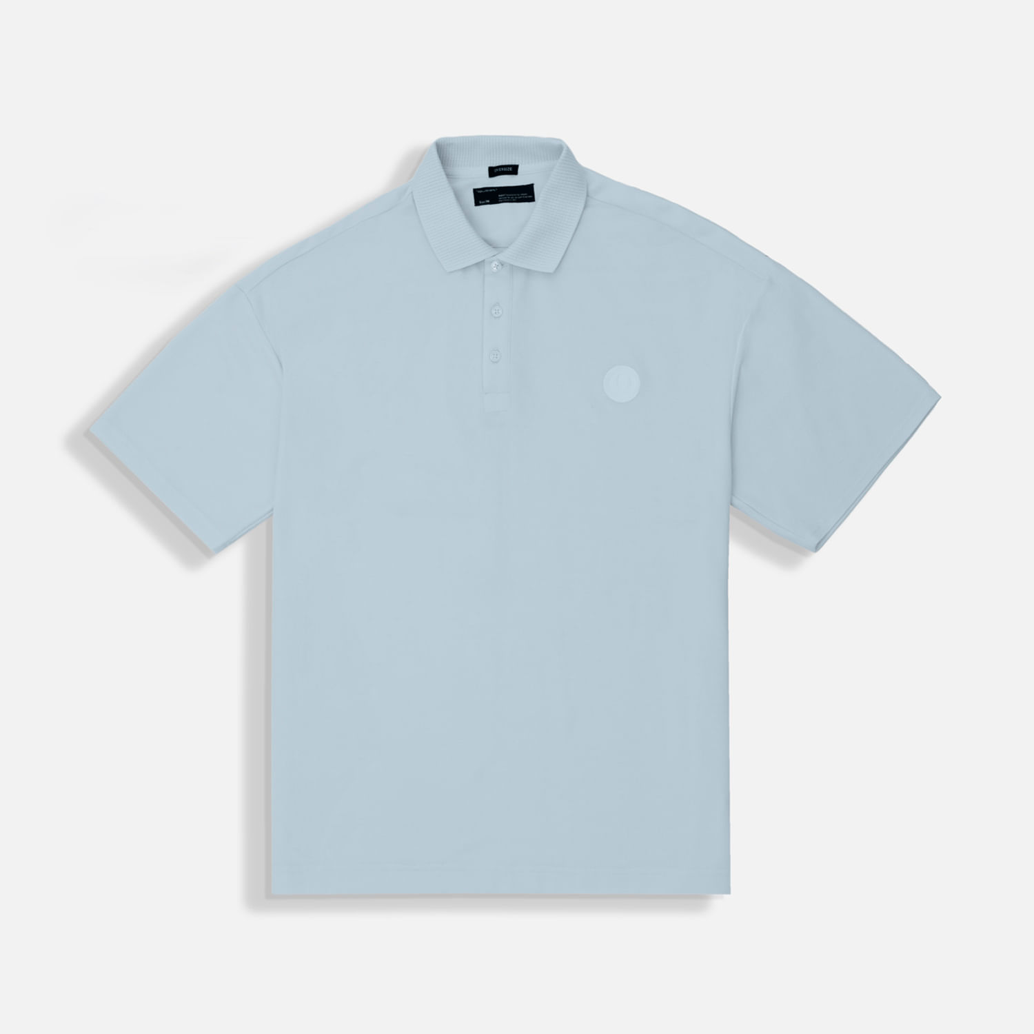 Polo Manga Larga Color Azul Chambray Para Hombre