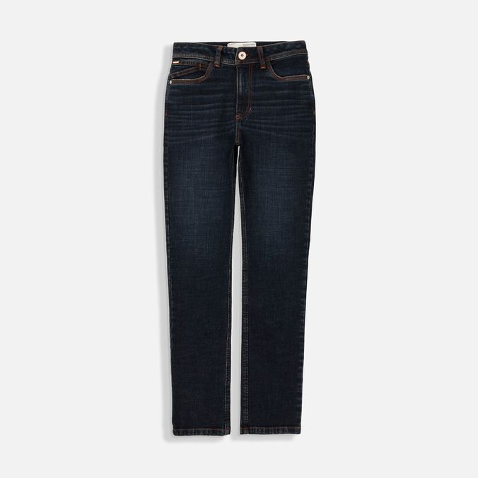 Jean Slim Color Azul Oscuro Para Mujer
