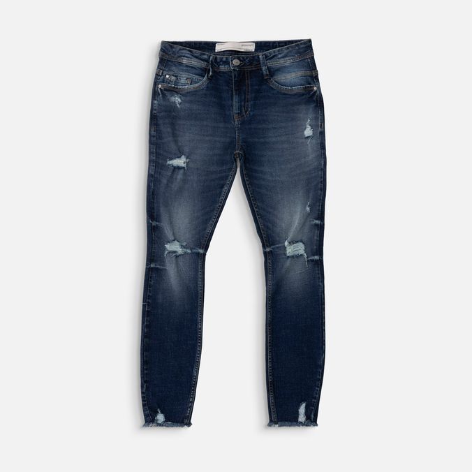 Jean Skinny Color Azul Oscuro Para Hombre