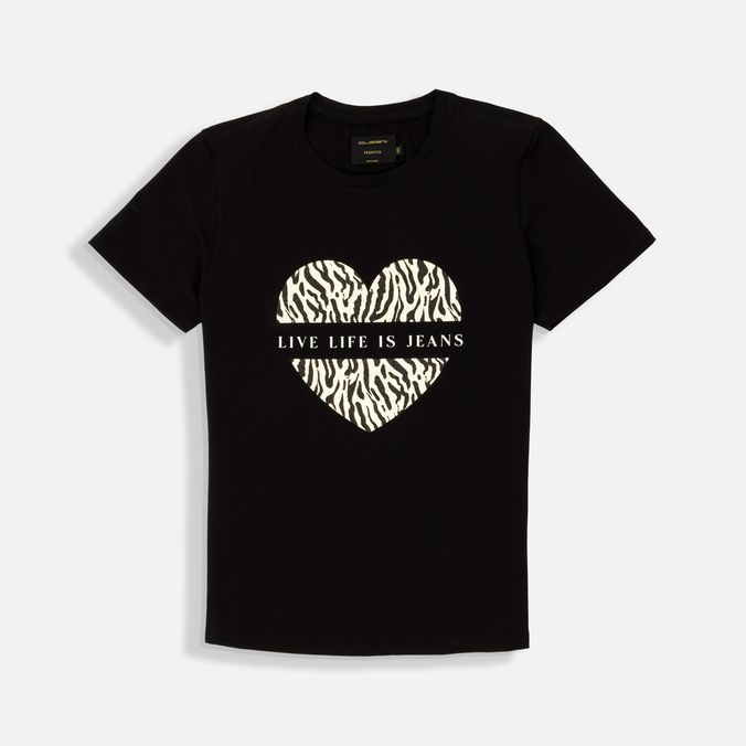 Camiseta Premium Manga Corta Color Negro Para Mujer