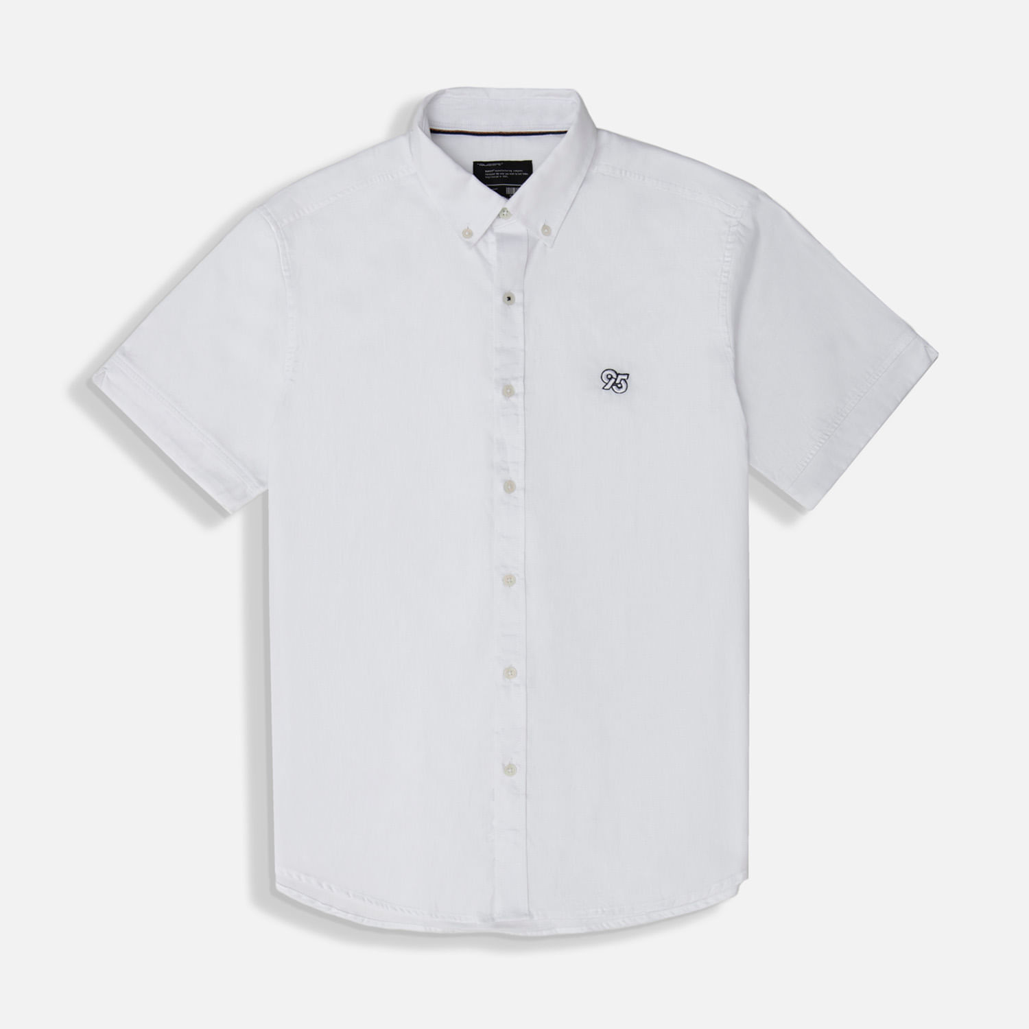 Camisa Manga Corta Color Blanco Para Hombre