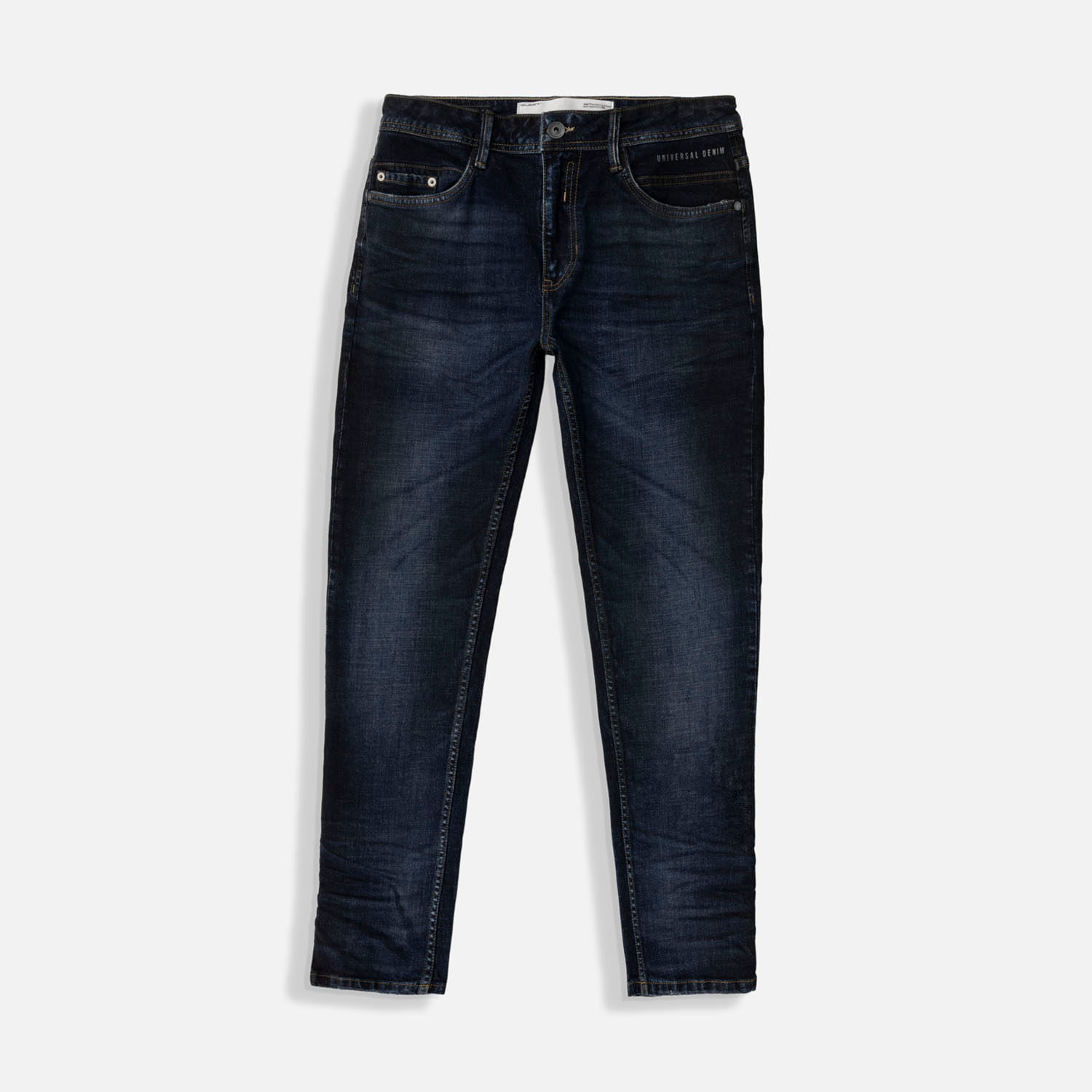 Jean Slim Color Azul Oscuro Para Hombre