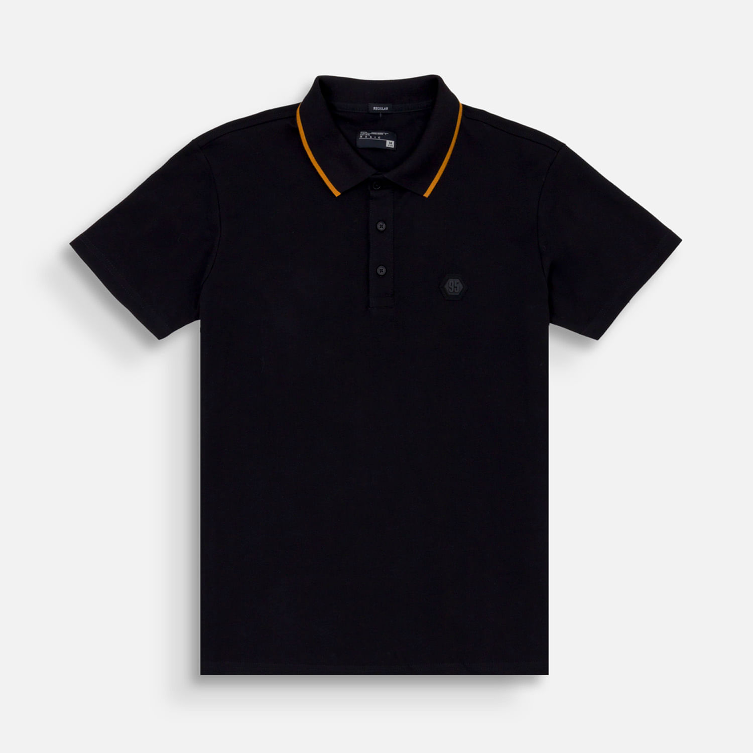 Polo Manga Corta Color Negro Para Hombre