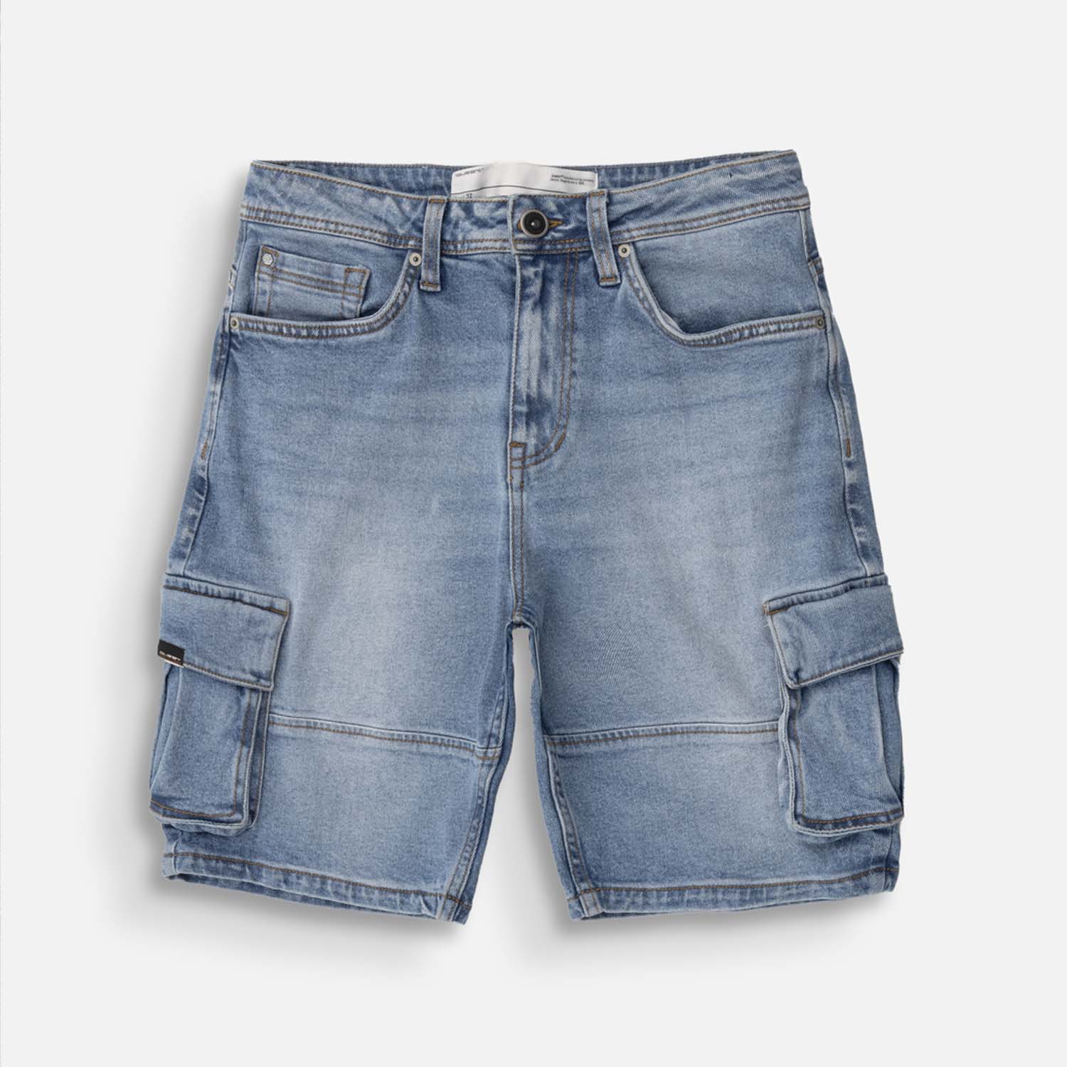Bermuda Cargo Color Azul Claro Para Hombre