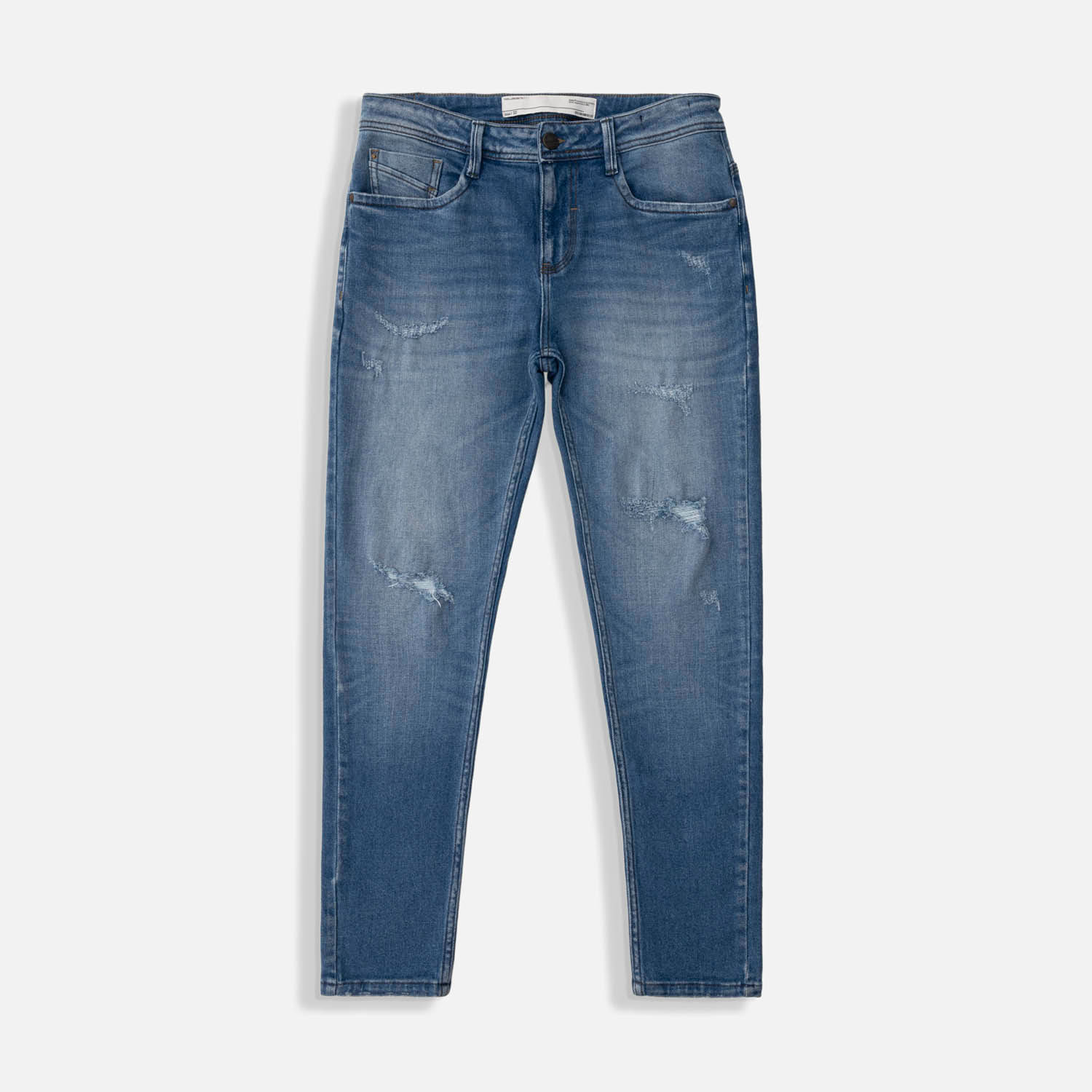 Jean Skinny Color Azul Medio Para Hombre