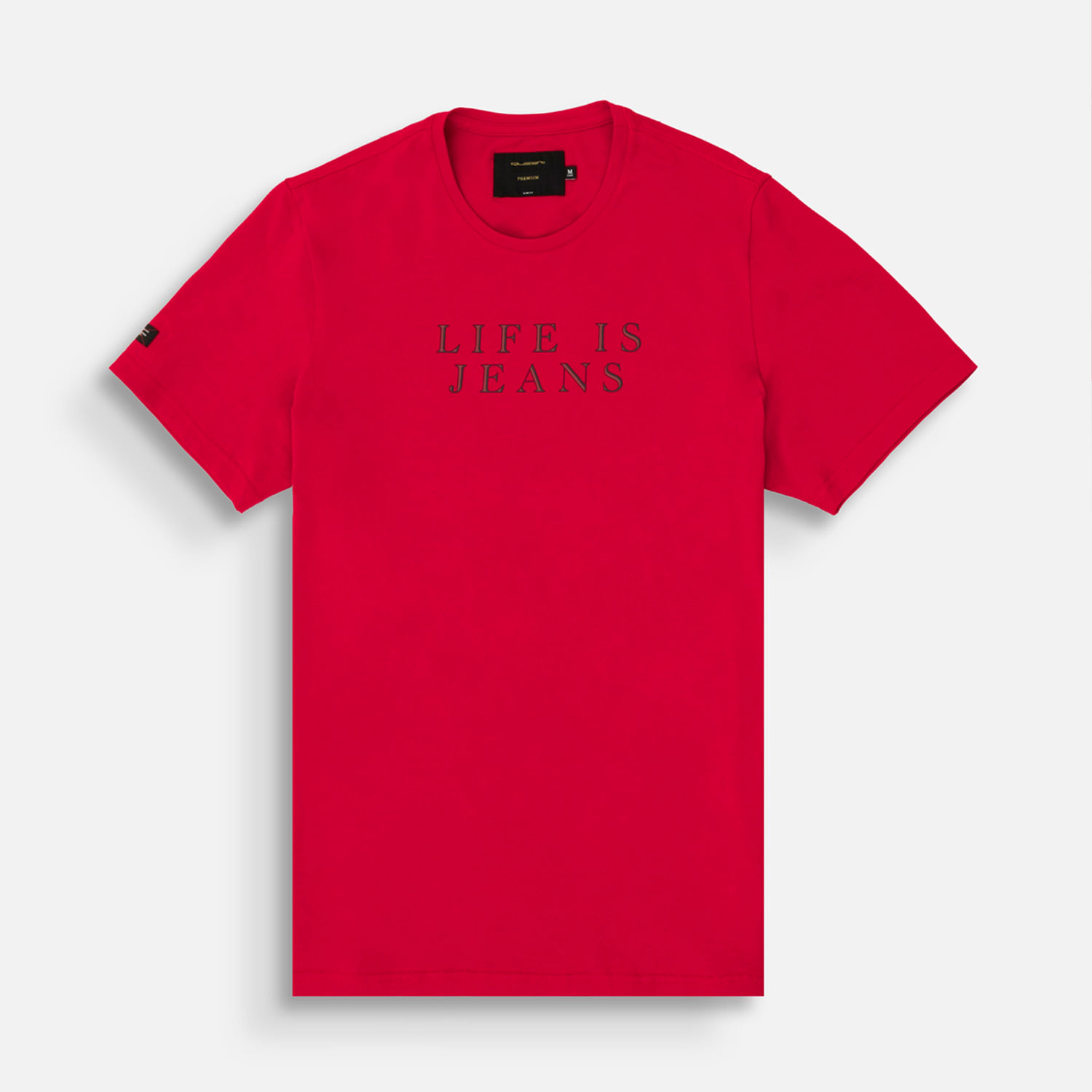 Camiseta Premium Manga Corta Color Rojo Para Hombre