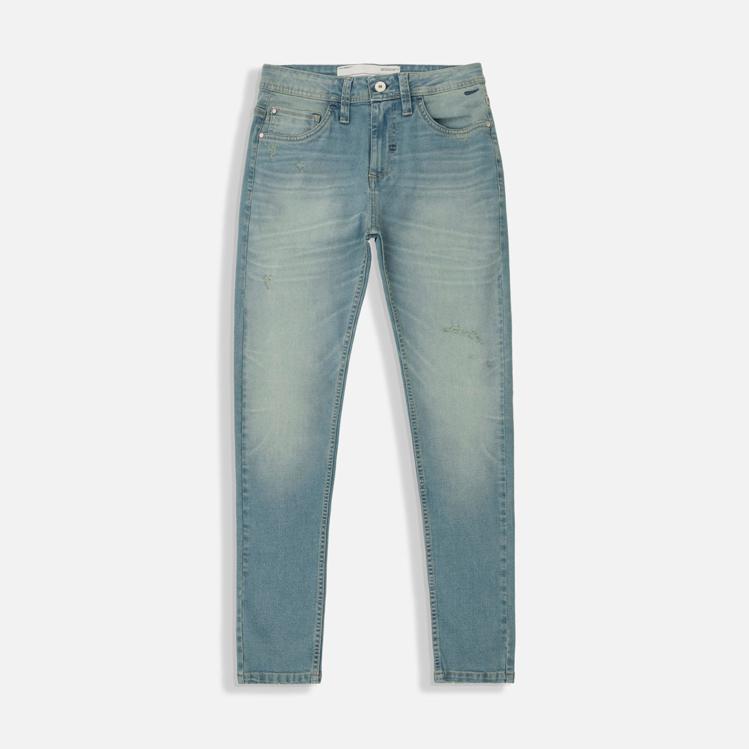 Jean Skinny Color Azul Claro Para Hombre